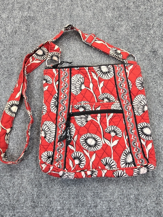 Vera Bradley Handbags - Vera Bradley Red Floral Quilted Crossbody Bag Adjustable Shoulder Purse